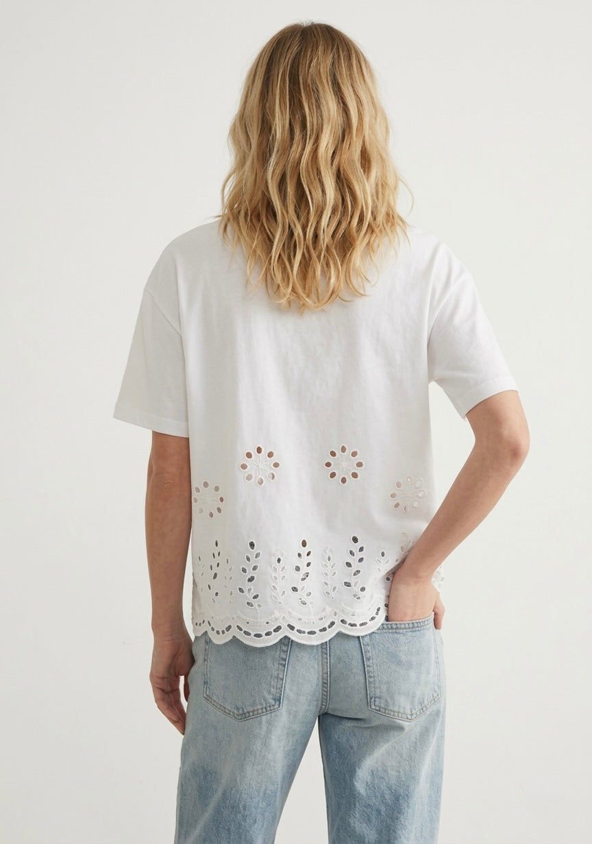 T-SHIRT À BRODERIE ANGLAISE