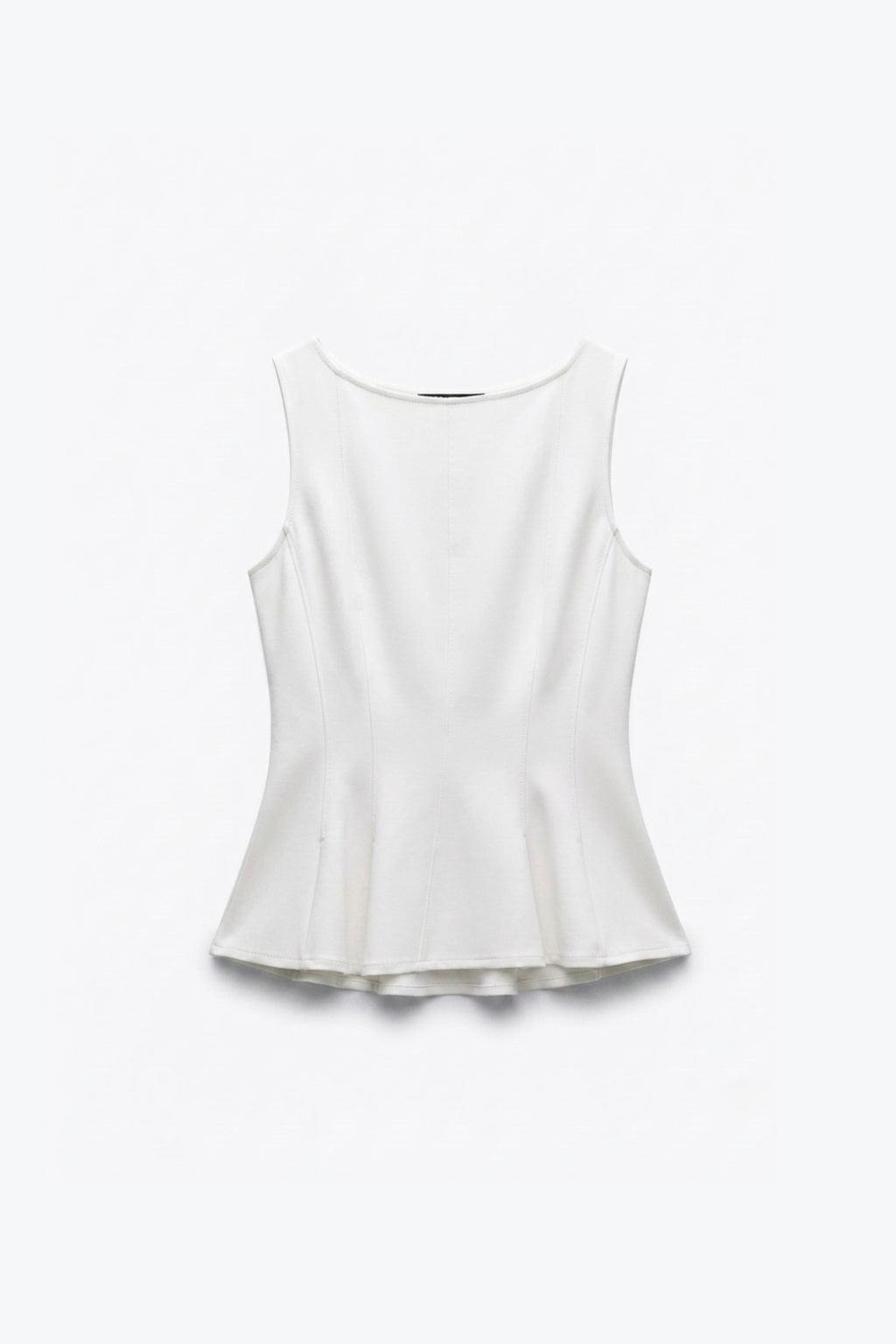 TOP SANS MANCHES À PEPLUM
