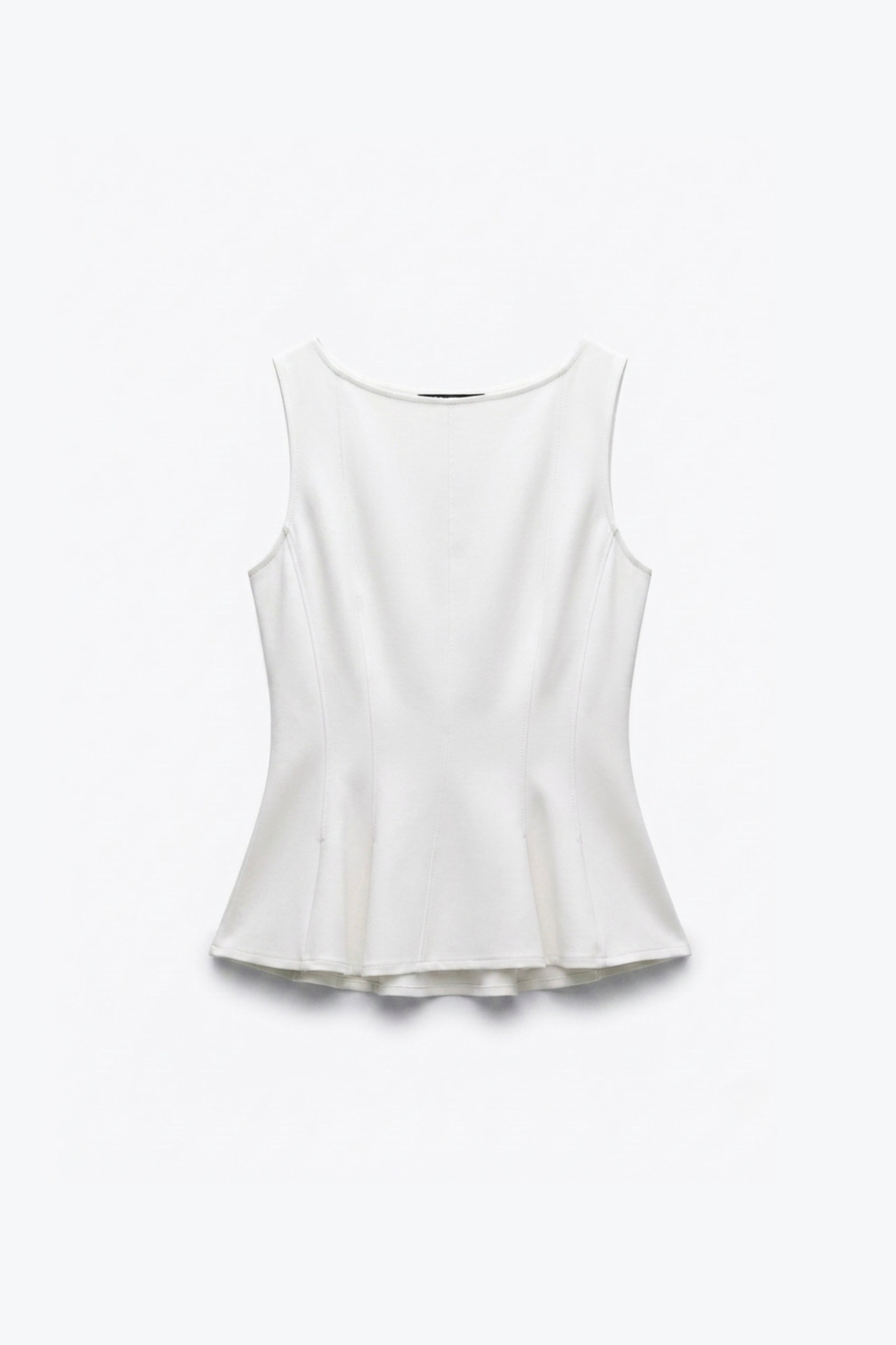 TOP SANS MANCHES À PEPLUM