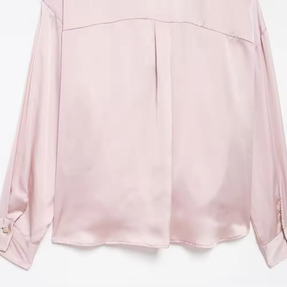 Chemise large en satin • Femme