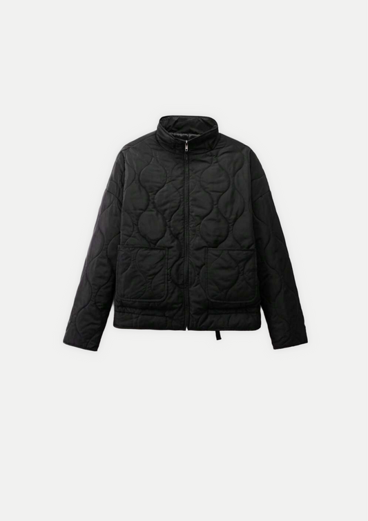 BLOUSON MATELASSÉ ZIPPÉ À POCHES PLAQUÉES