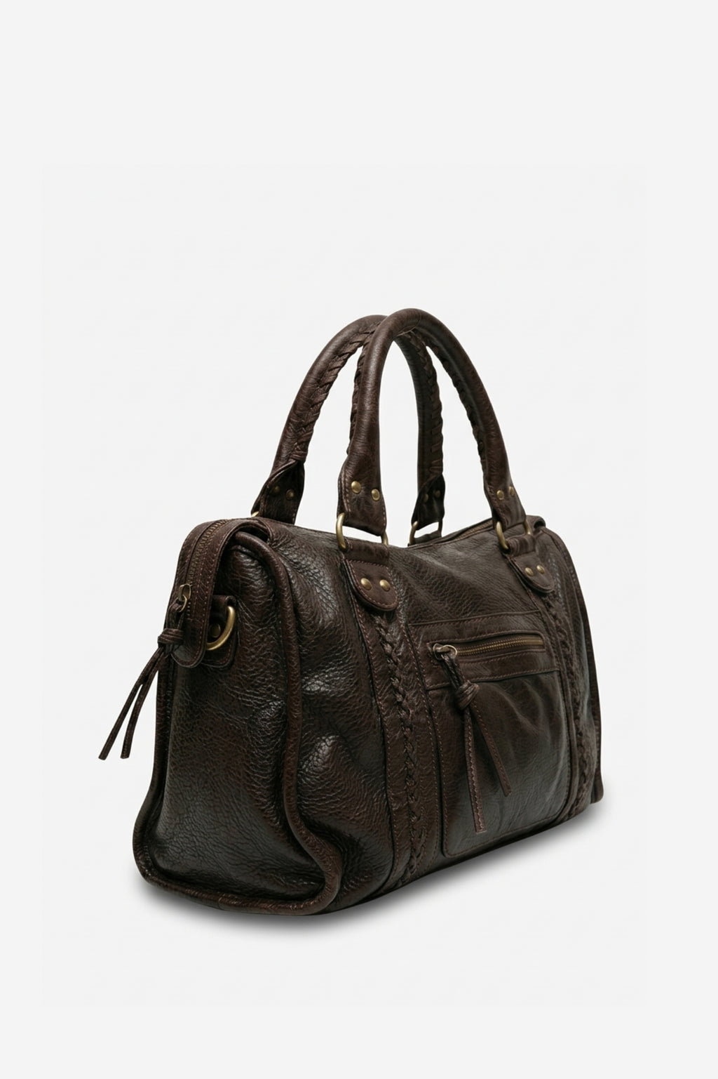 SAC À MAIN EN CUIR PU COFFEE MAISON MOSSEN