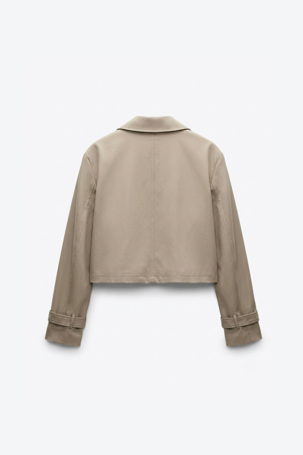 TRENCH-COAT COURT À DOUBLE BOUTONNAGE BEIGE