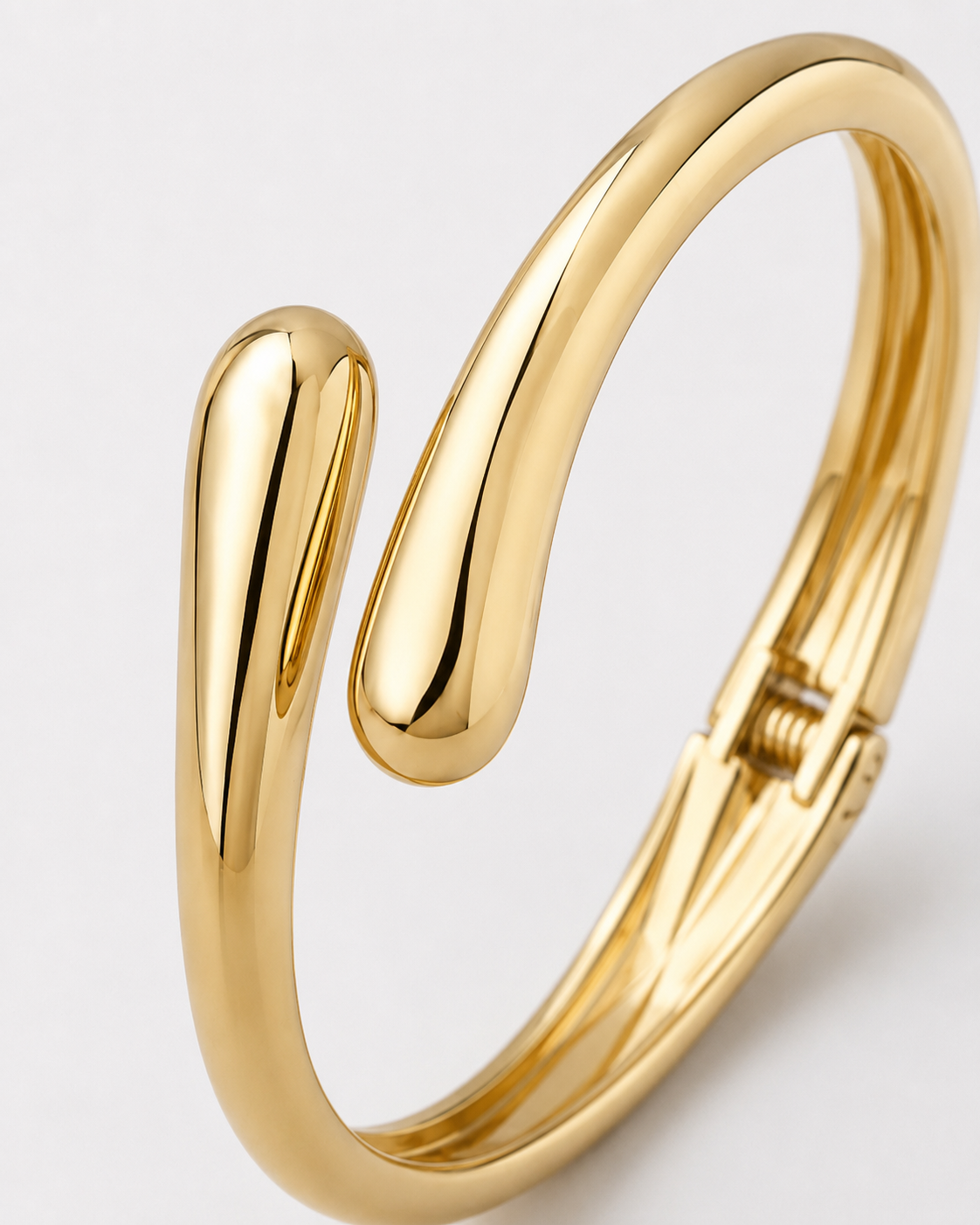 BRACELET RIGIDE GOUTTE POLI