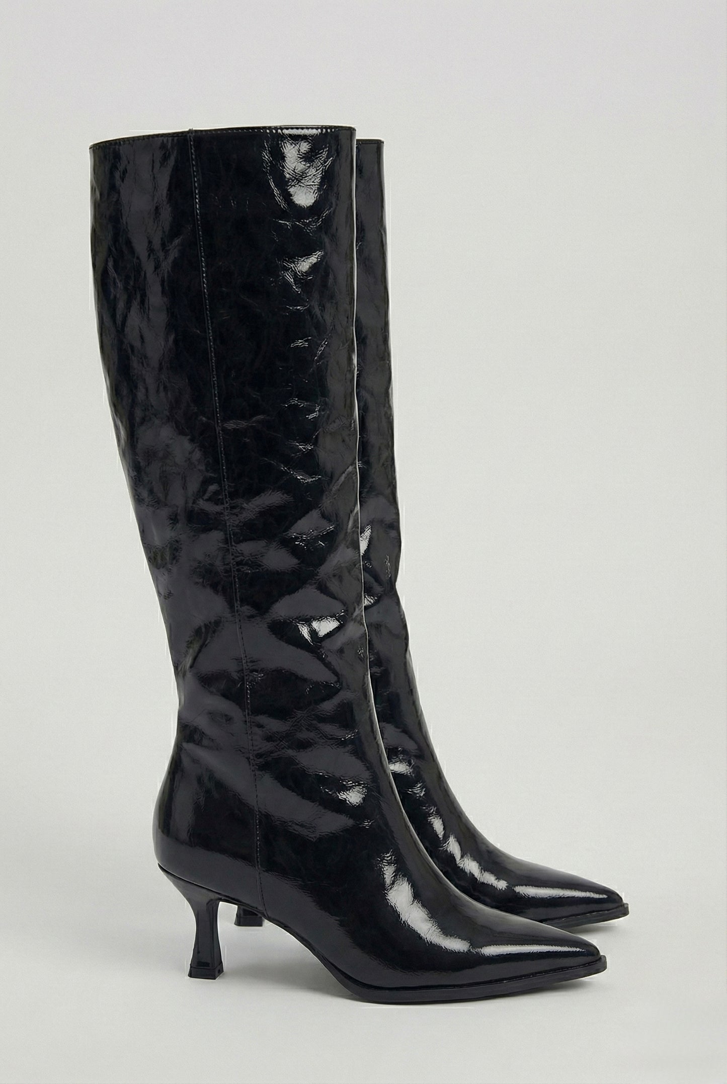 BOTTES HAUTES À TALON FIN BRILLANT