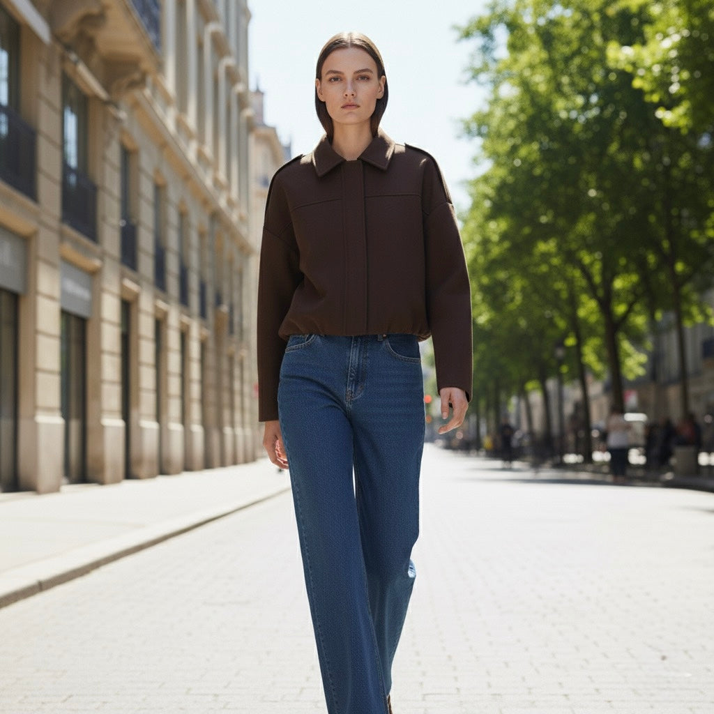 BLOUSON AMPLE EFFET DAIM