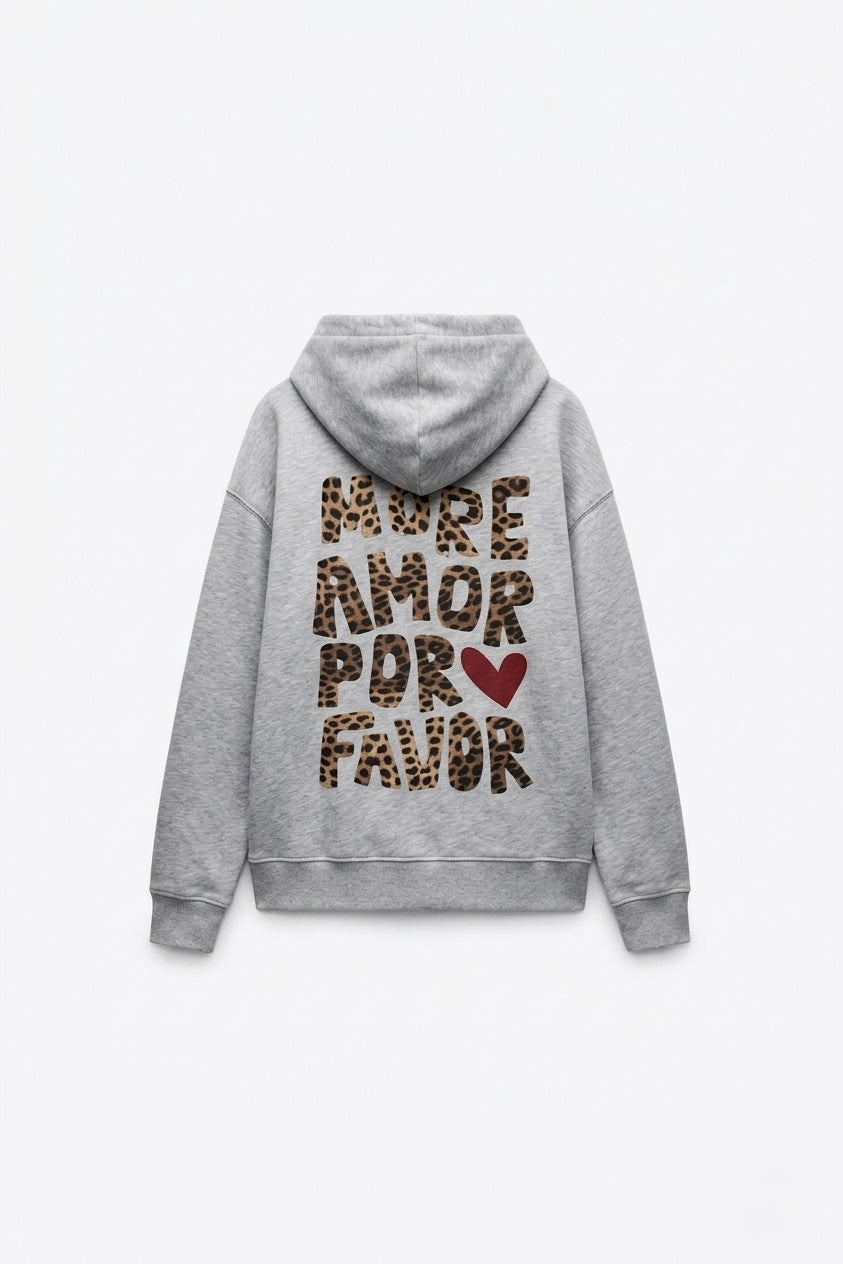 HOODIE IMPRIMÉ LÉOPARD