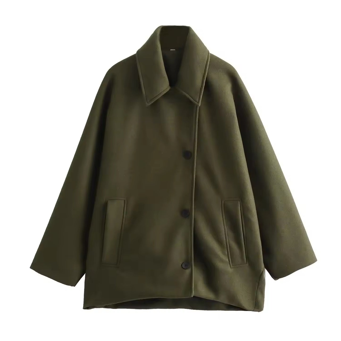 Manteau boutonné avec col revers