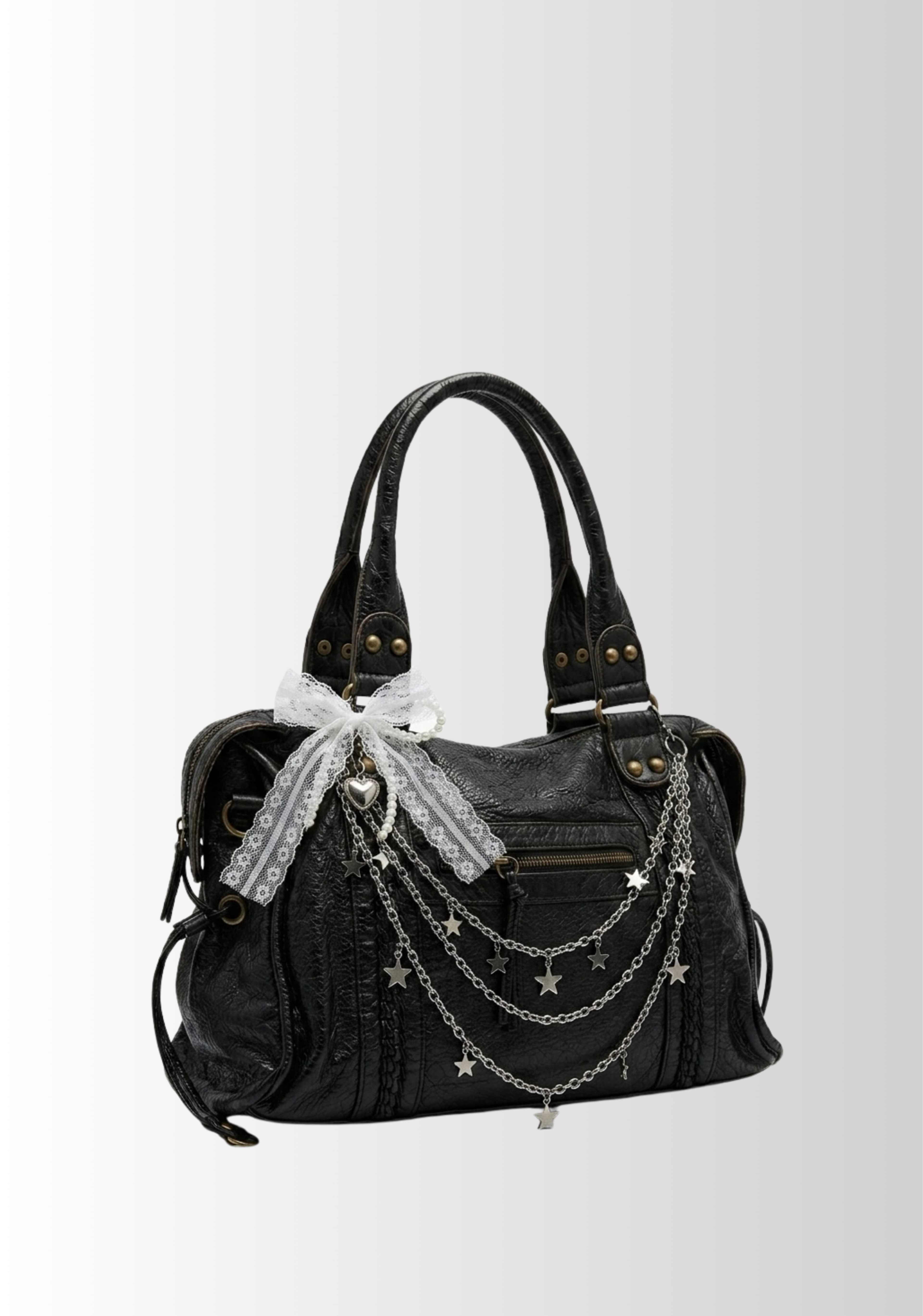 SAC À MAIN ORNÉ EN CUIR PU