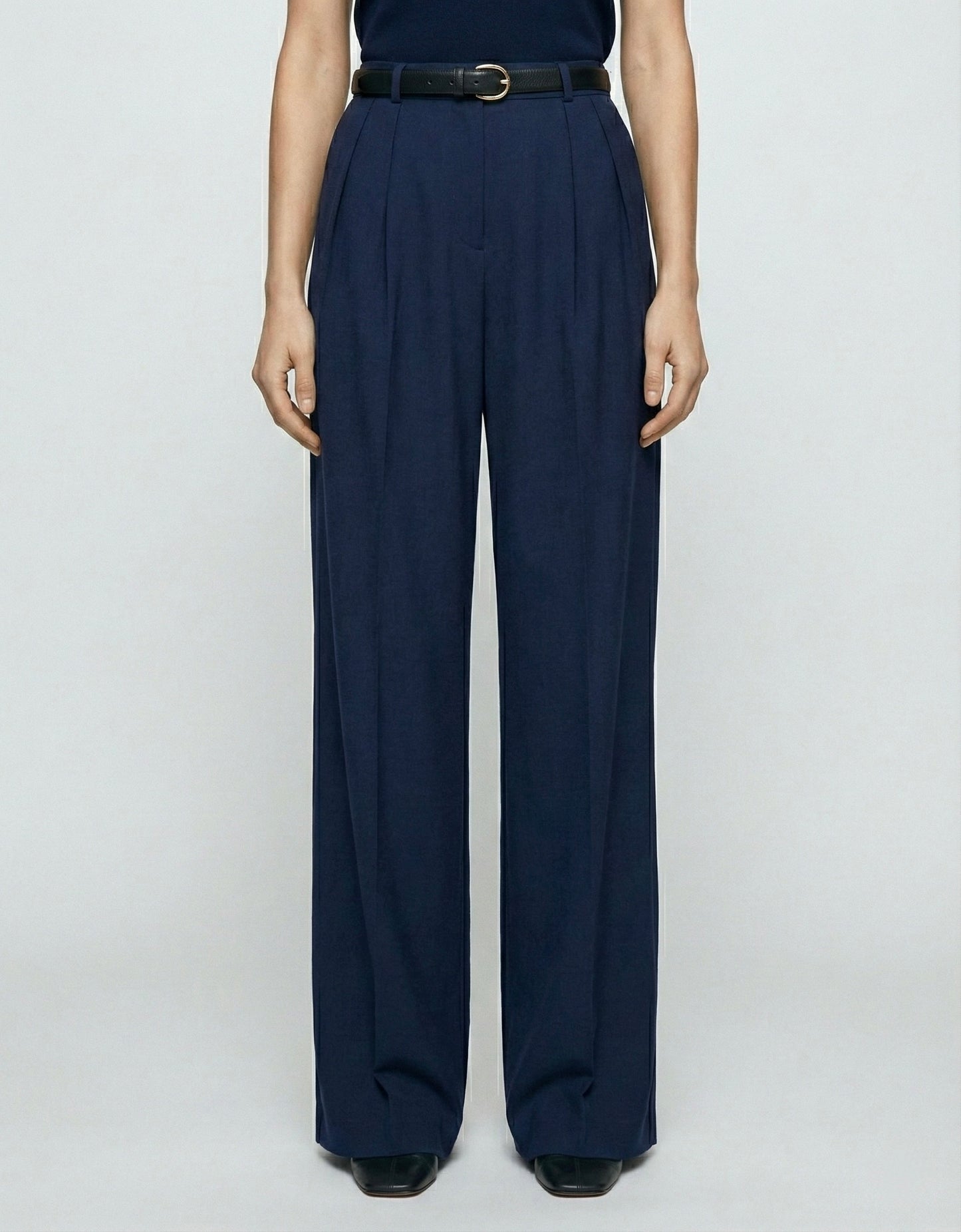 PANTALON TAILLE HAUTE À PINCES