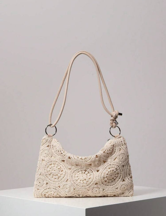 SAC À MAIN TRESSÉ À MOTIF FLORAL