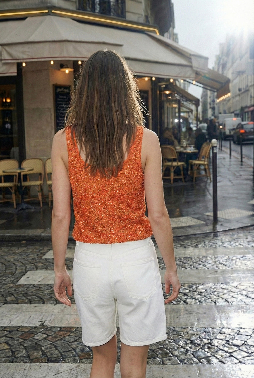 TOP EN MAILLE À SEQUINS