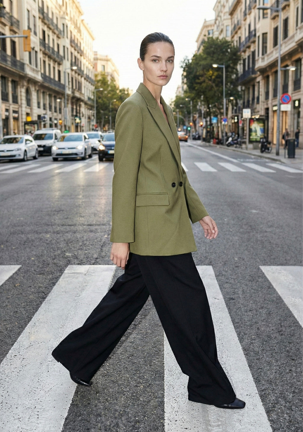 VESTE TAILLEUR STRUCTURÉE CROISÉE