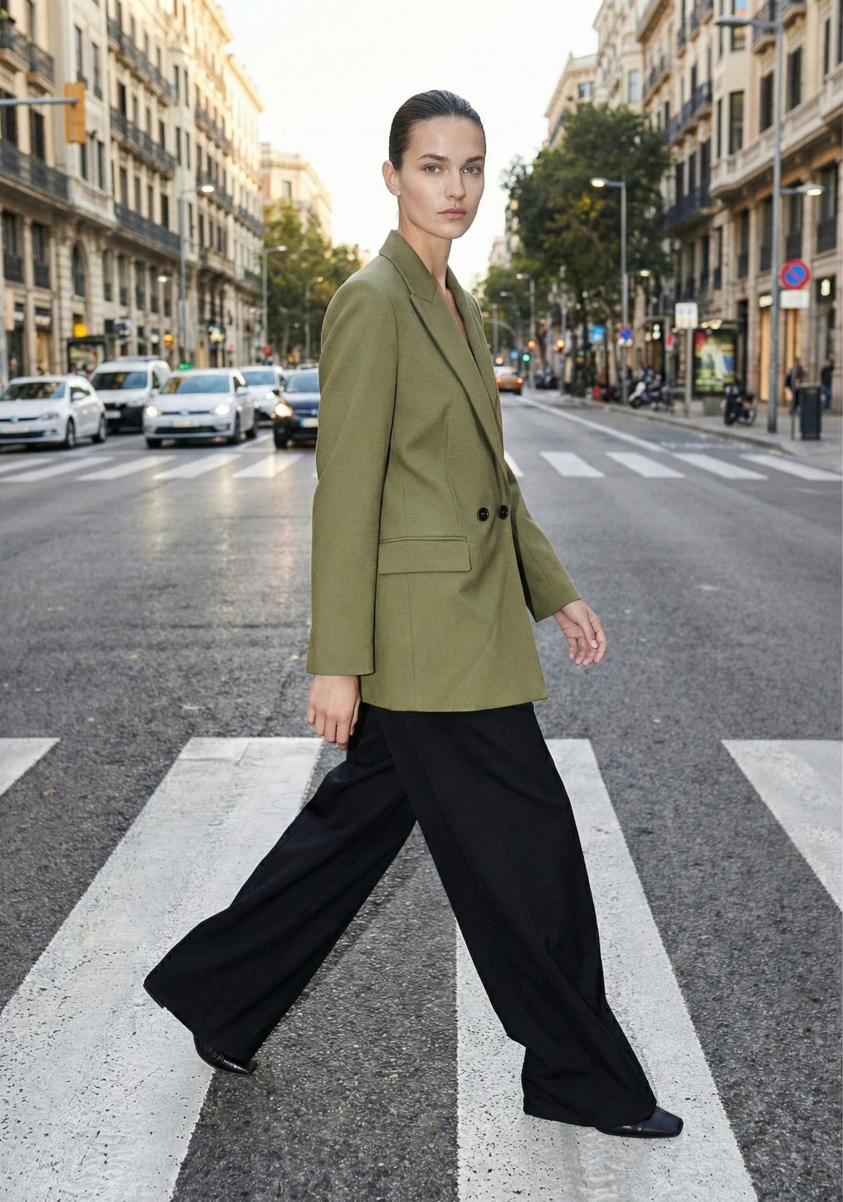 VESTE TAILLEUR STRUCTURÉE CROISÉE