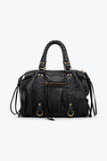 SAC À MAIN TRESSÉ AVEC POCHES ZIPPÉES