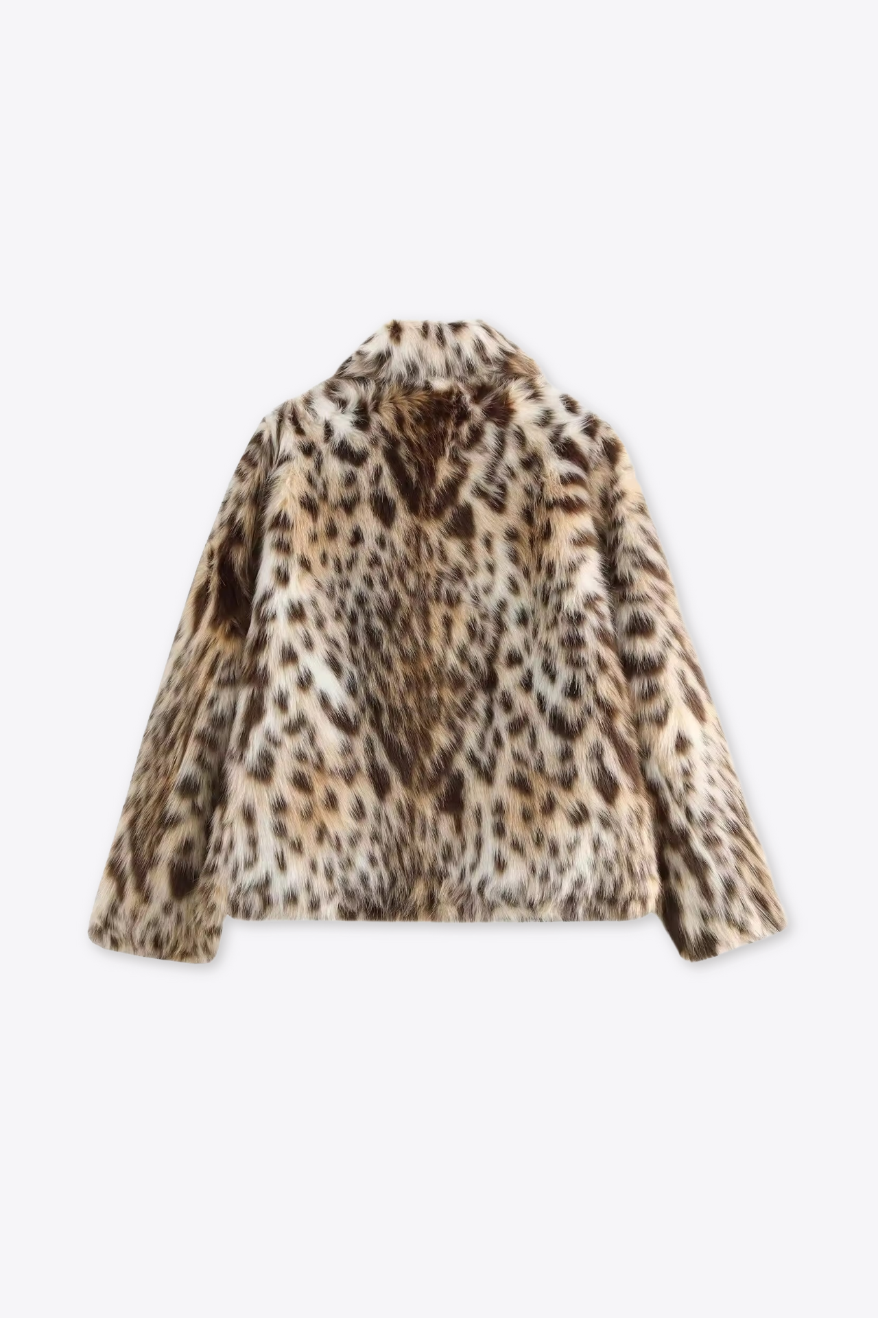 VESTE EN EFFET FOURRURE IMPRIMÉE LÉOPARD