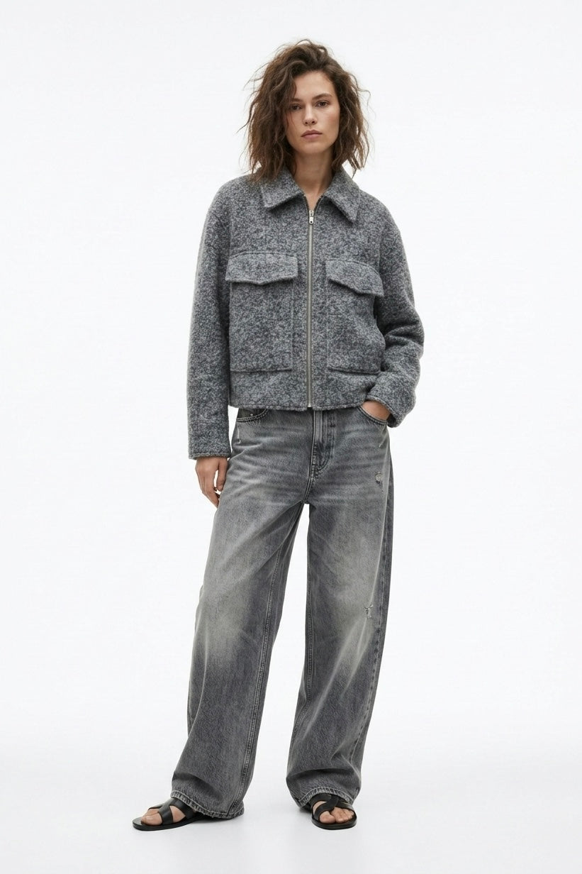 VESTE COURTE EN MAILLE