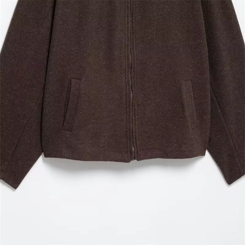 GIACCA CON ZIP E COLLO A REVERS 