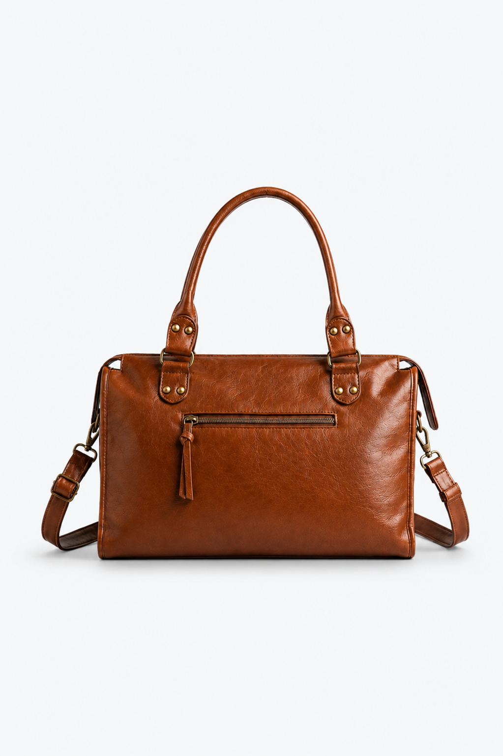 SAC BOWLING CUIR PU TRESSÉ