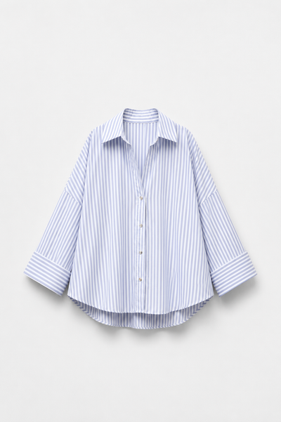 CHEMISE RAYÉE COL CLASSIQUE AMPLE