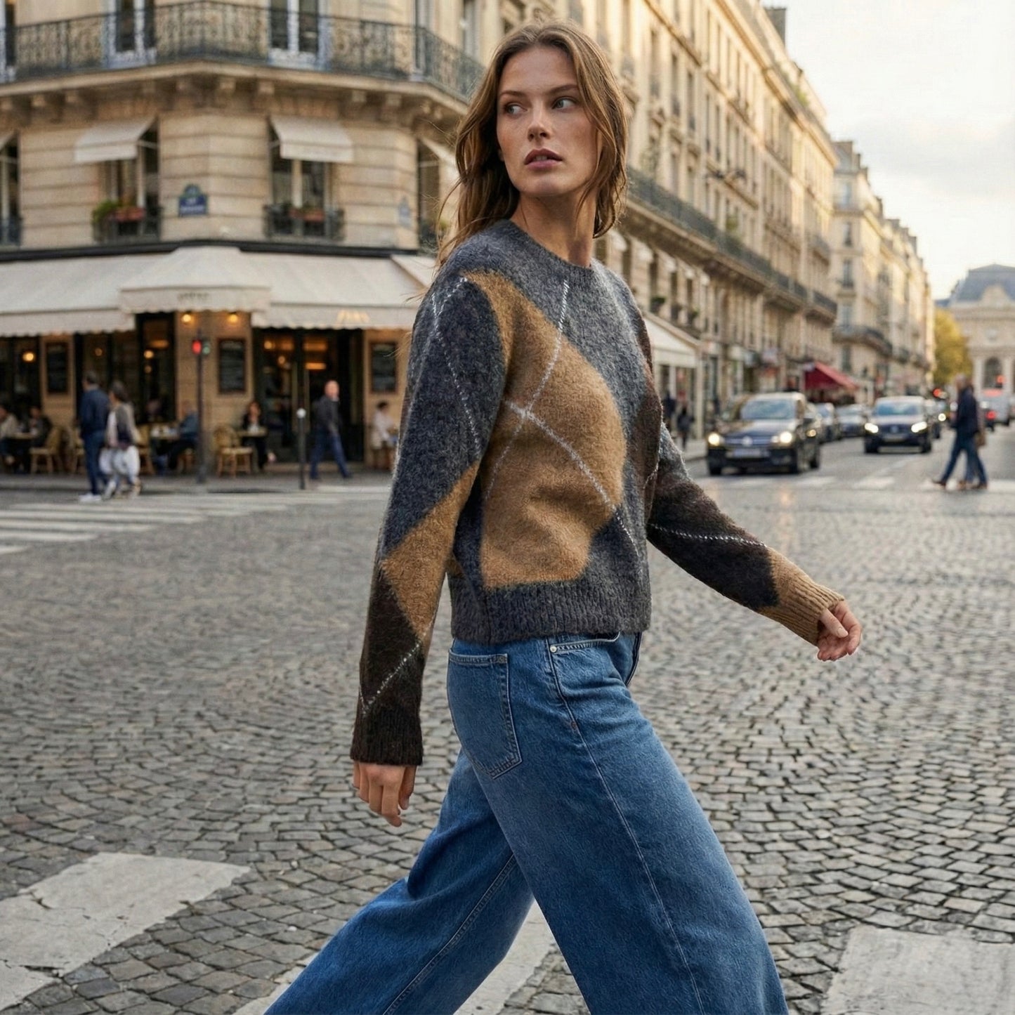 PULL MOTIF ARGYLE DÉSTRUCTURÉ