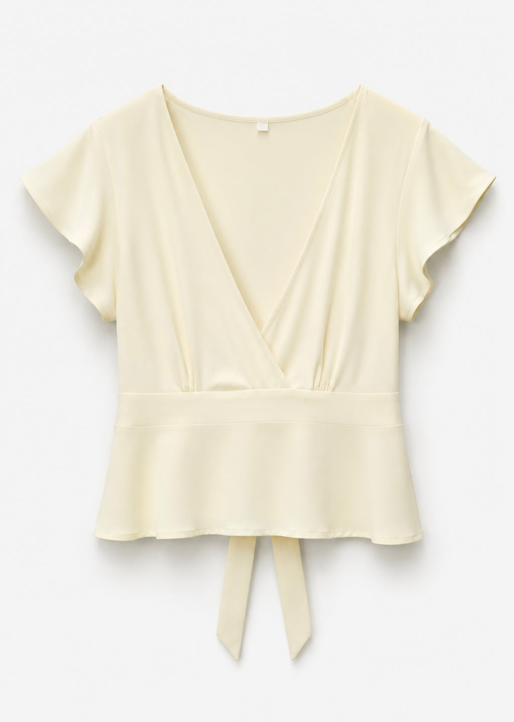 BLOUSE CACHE-CŒUR À VOLANTS