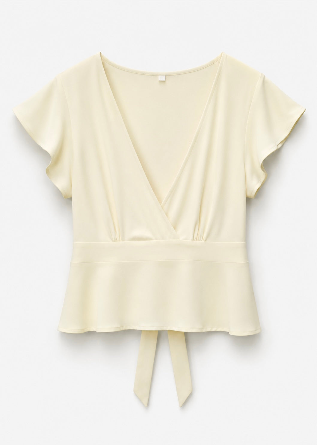 BLOUSE CACHE-CŒUR À VOLANTS
