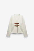 VESTE À COL ROND