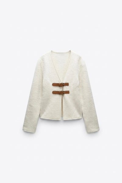VESTE À COL ROND