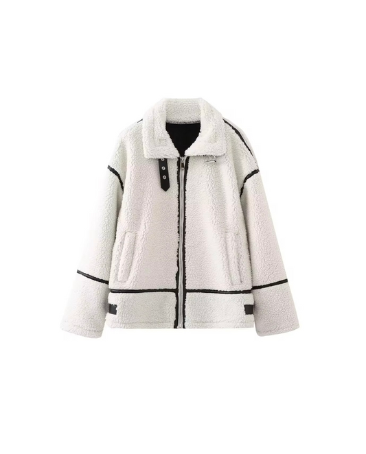 CAPPOTTO EFFETTO LANA GESSO