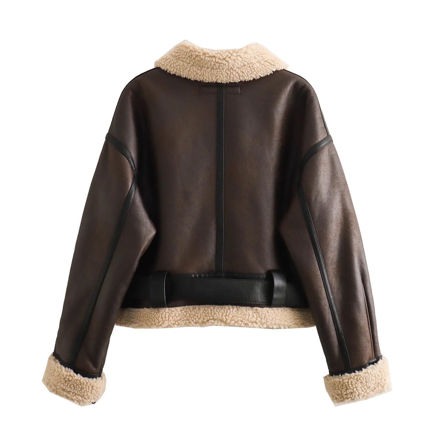 Blouson en cuir PU • Femme