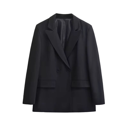BLAZER LONG À DOUBLE BOUTONNAGE