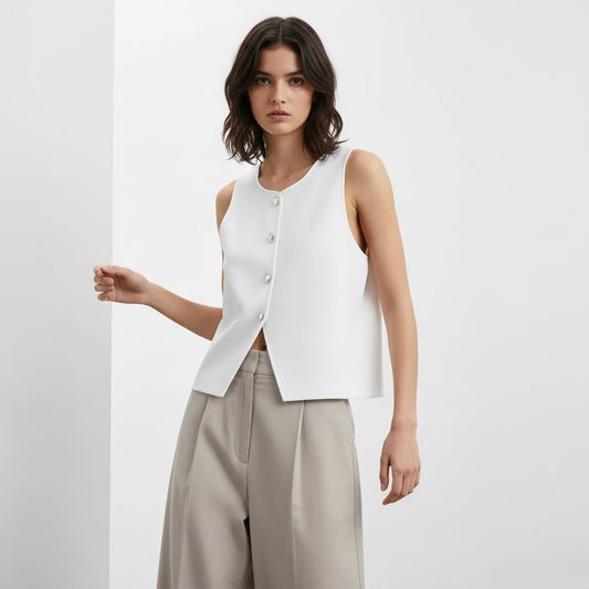 GILET IN MAGLIA CON BOTTONI