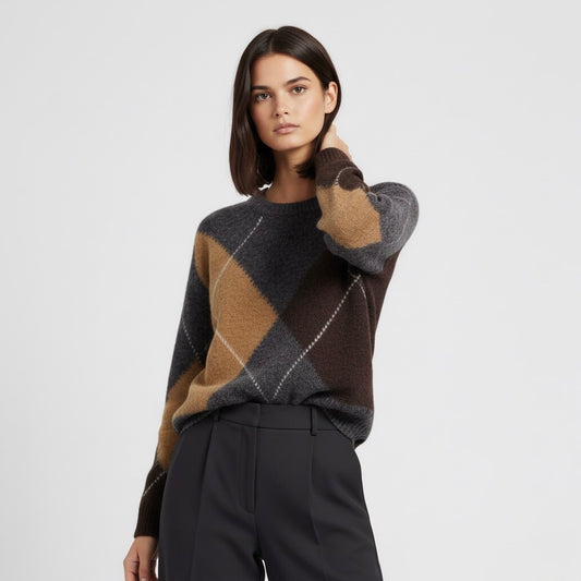 MAGLIA CON MOTIVO A ROMBI