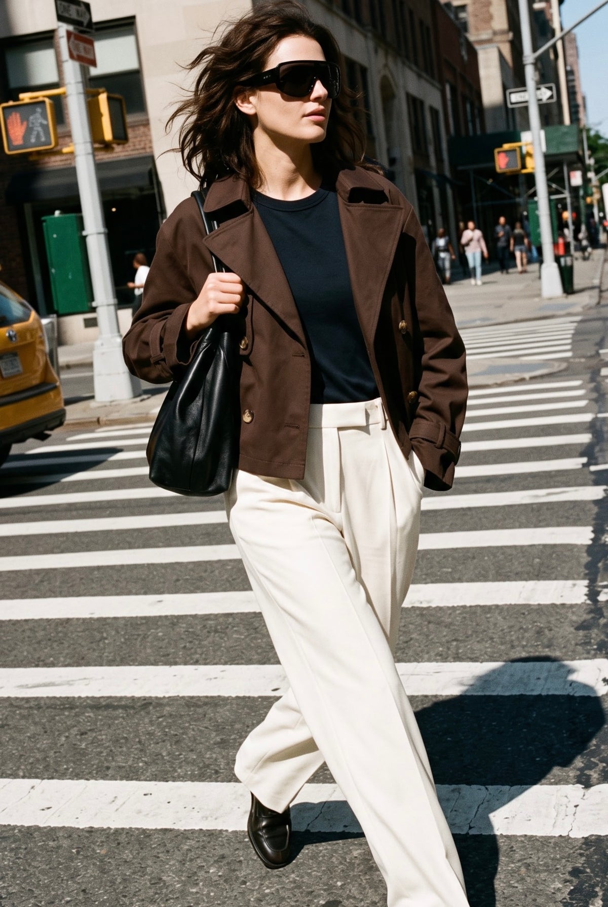 VESTE COURTE CROISÉE STYLE TRENCH