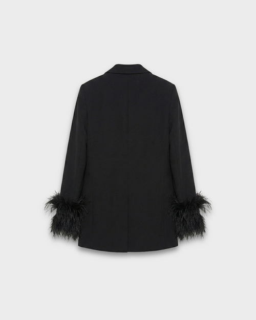 BLAZER LONG AVEC DÉTAILS PLUMES