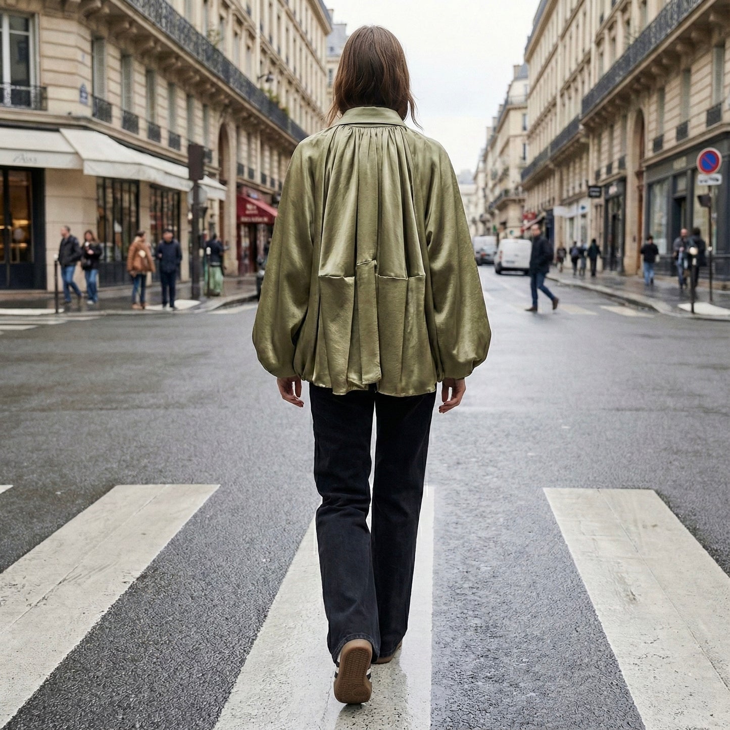 BLOUSON AMPLE À MANCHES BOUFFANTES