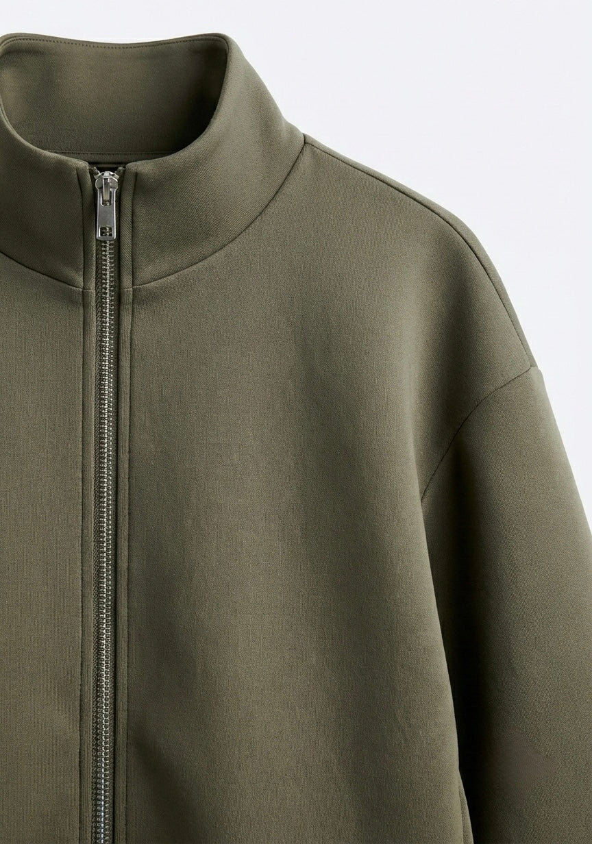 VESTE ZIPPÉE À COL MONTANT