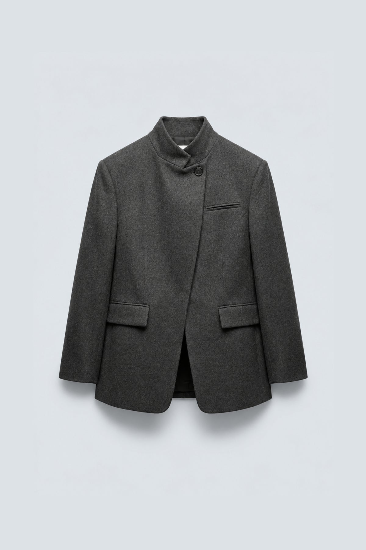 VESTE DE COSTUME EN MAILLE À COL MONTANT (Copie)