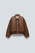 VESTE BOMBER EFFET DAIM OVERSIZE