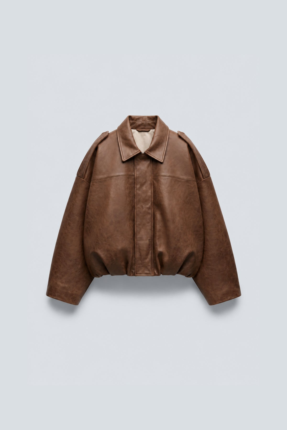 VESTE BOMBER EFFET DAIM OVERSIZE