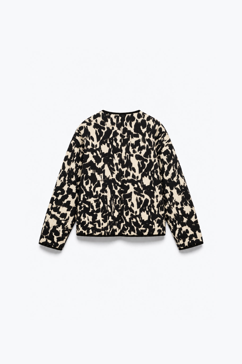 LEOPARD PRINT QUILTED JACKET