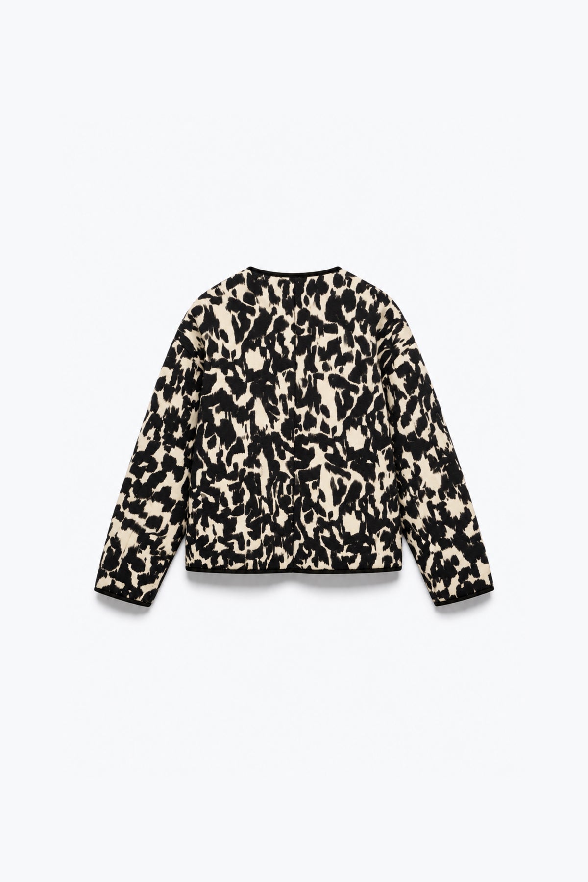 LEOPARD PRINT QUILTED JACKET