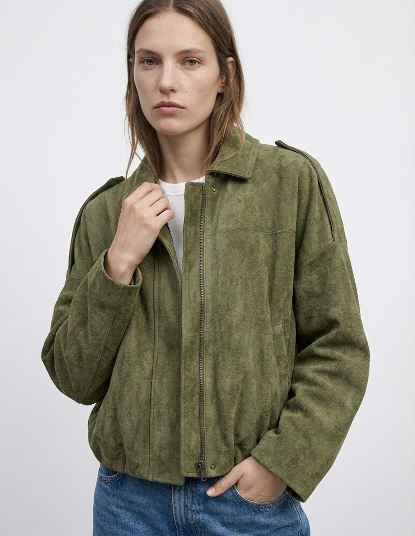 BLOUSON AMPLE EFFET DAIM