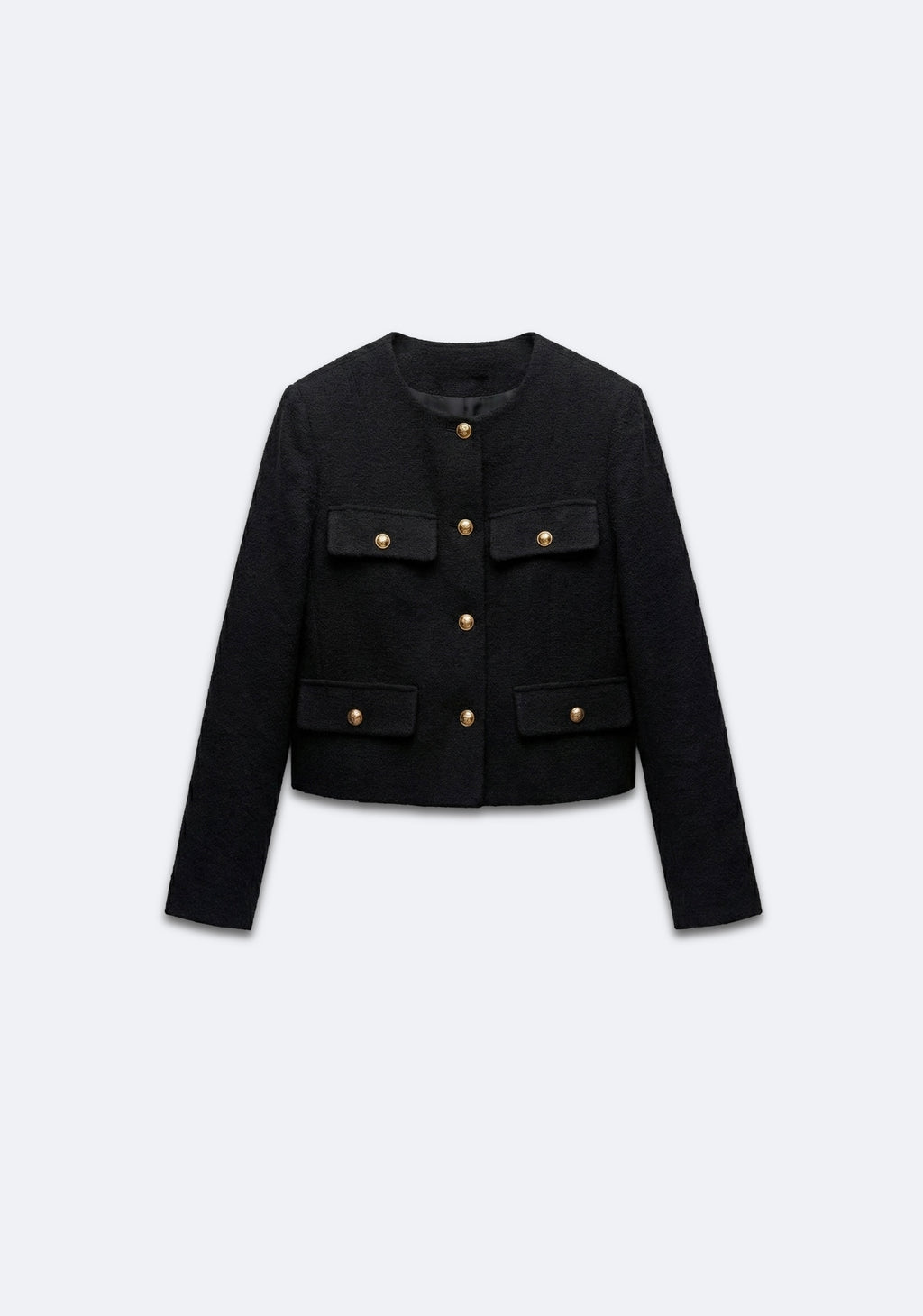 VESTE COURTE À COL ROND