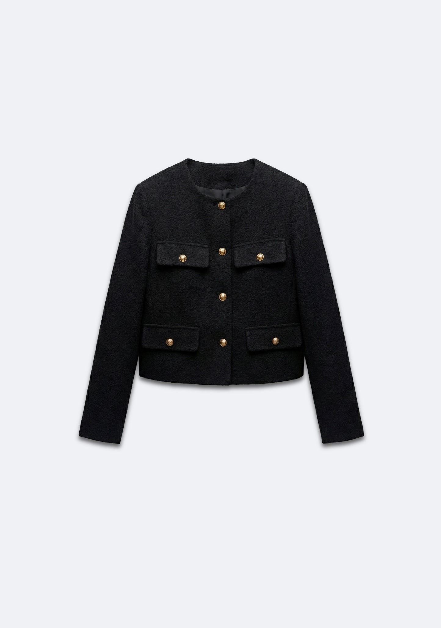 VESTE COURTE À COL ROND