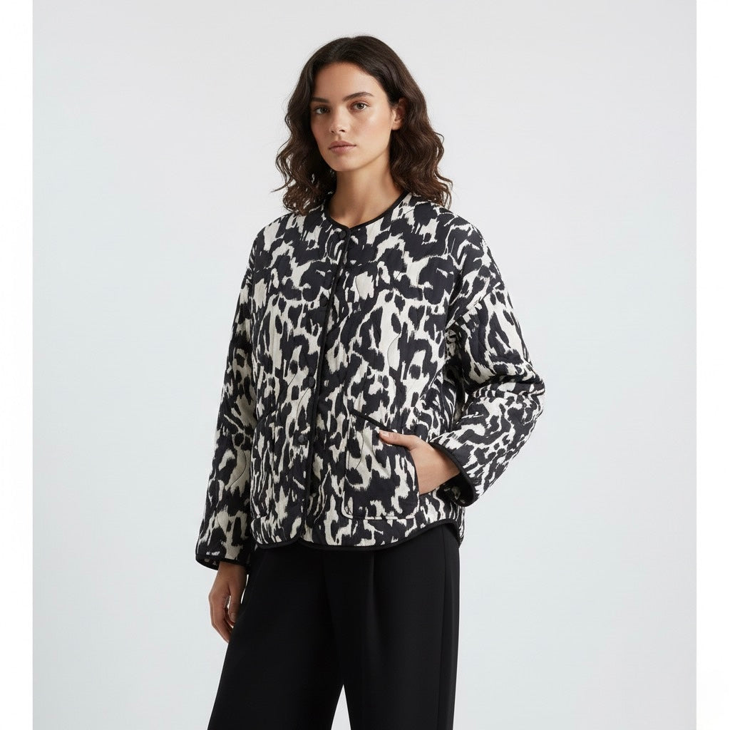 VESTE À BOUTONS MOTIF GRAPHIQUE