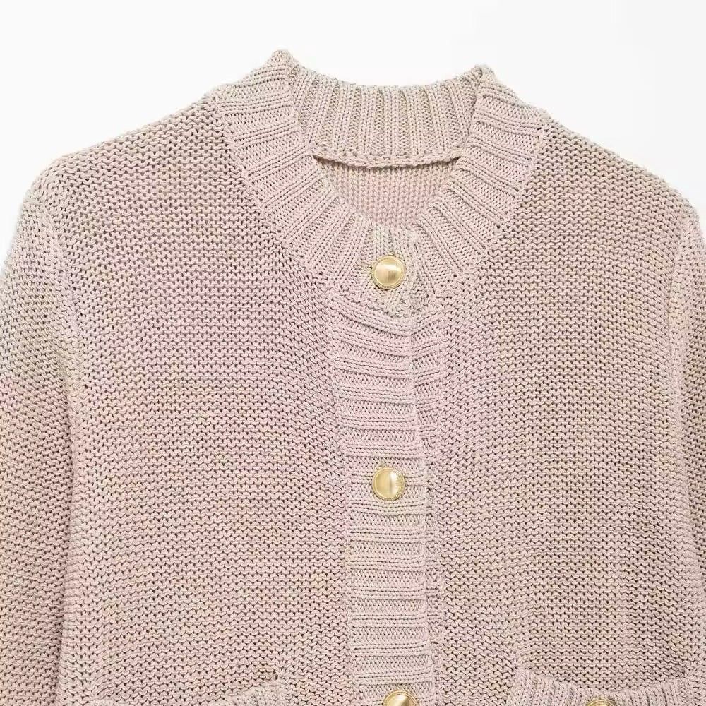 Cardigan en tricot canari • Femme