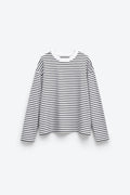 T-SHIRT RAYÉ À ÉPAULES TOMBANTES