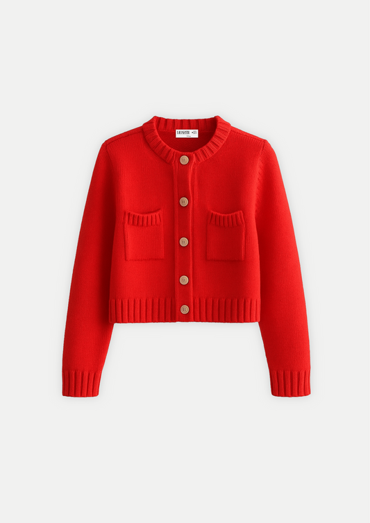 VESTE TRICOTÉE À BOUTON